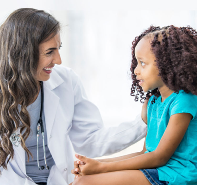 Doctor with child patient